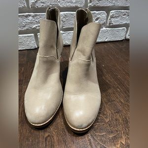GB nude tan booties size 7